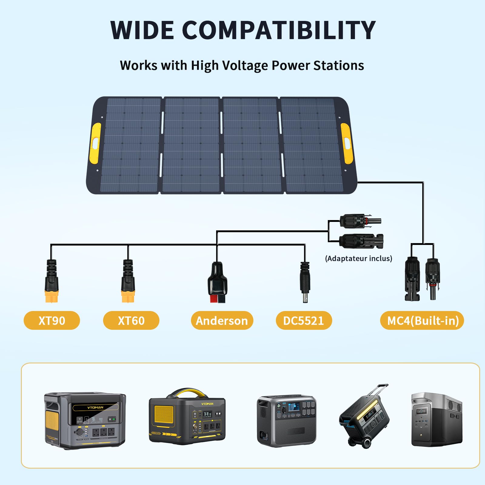 Amazon.com : VTOMAN VS400 Portable Solar Panel 400W 40V, 23